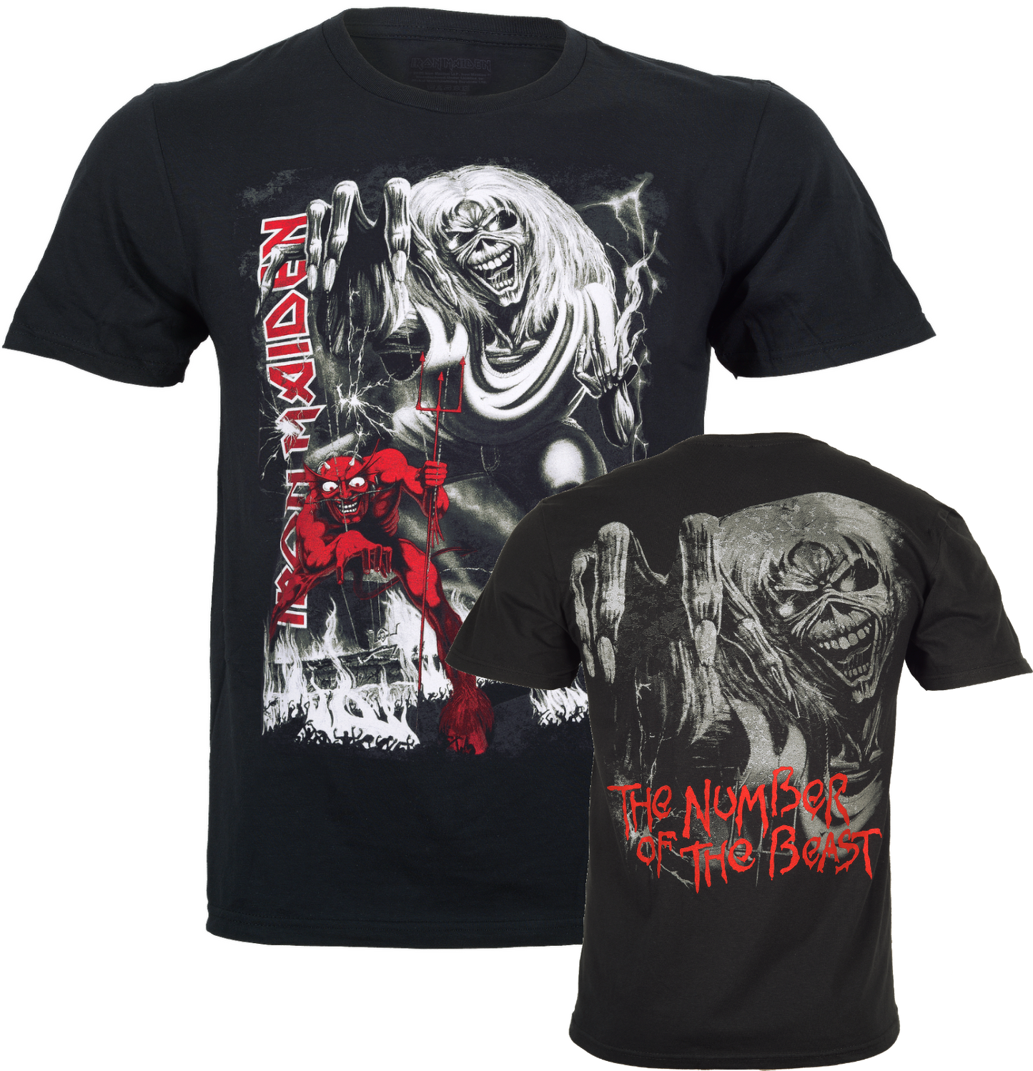 Official Iron Maiden T-Shirt Number of the Beast Jumbo Black