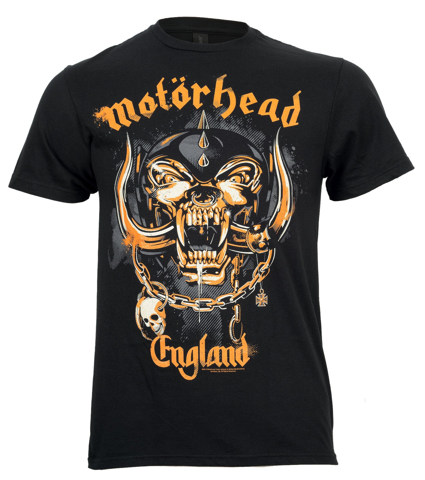 Black t-shirt with 'Motorhead' logo and text Mustard Pig graphic on the front