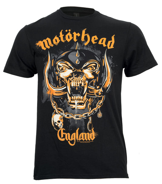 Black t-shirt with 'Motorhead' logo and text Mustard Pig graphic on the front