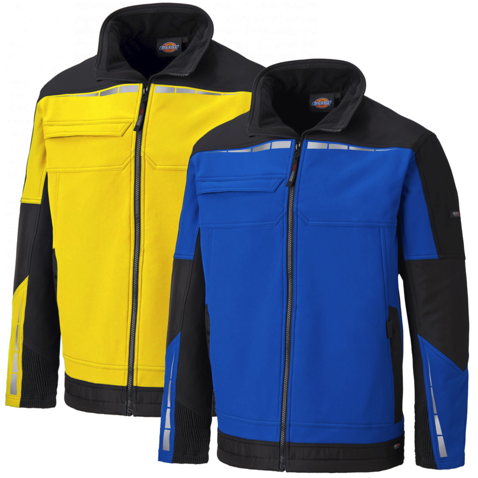 2 Dickies Waterproof Coats one in blue one in yellow