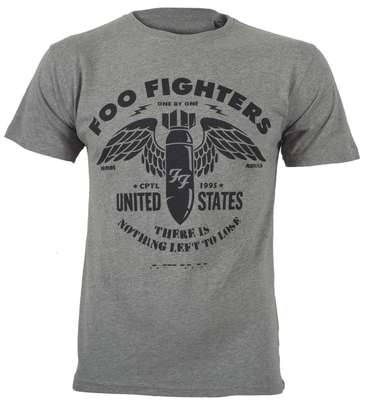 Foo Fighters Grey official T Shirt with There is Nothing Left To Lose graphic print on the front