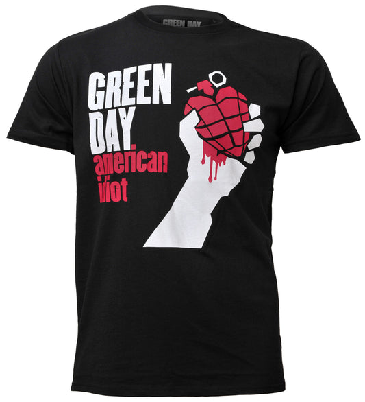 officially licensed Green Day American idiot T shirt with album art graphic on the front