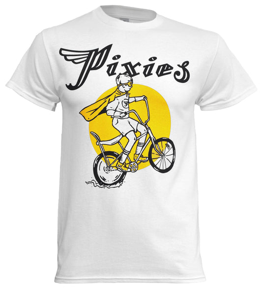White officially licensed Pixies T Shirt with Pixies graphic Tony design on the front