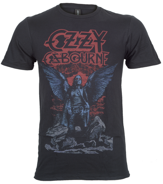 Black official Ozzy Osbourne t-shirt with Ozzy Osbourne graphic design on the front