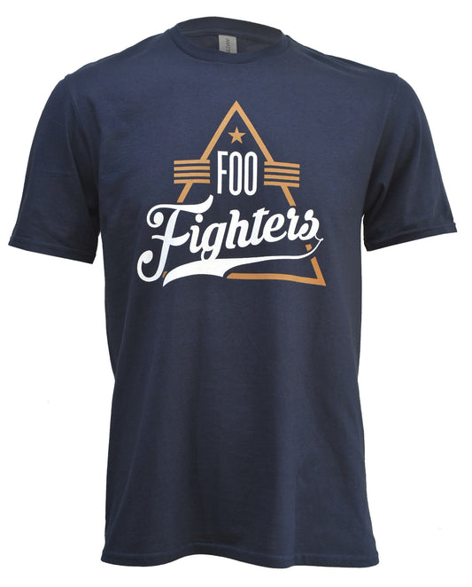 Navy blue official t-shirt with 'Foo Fighters' logo on the front