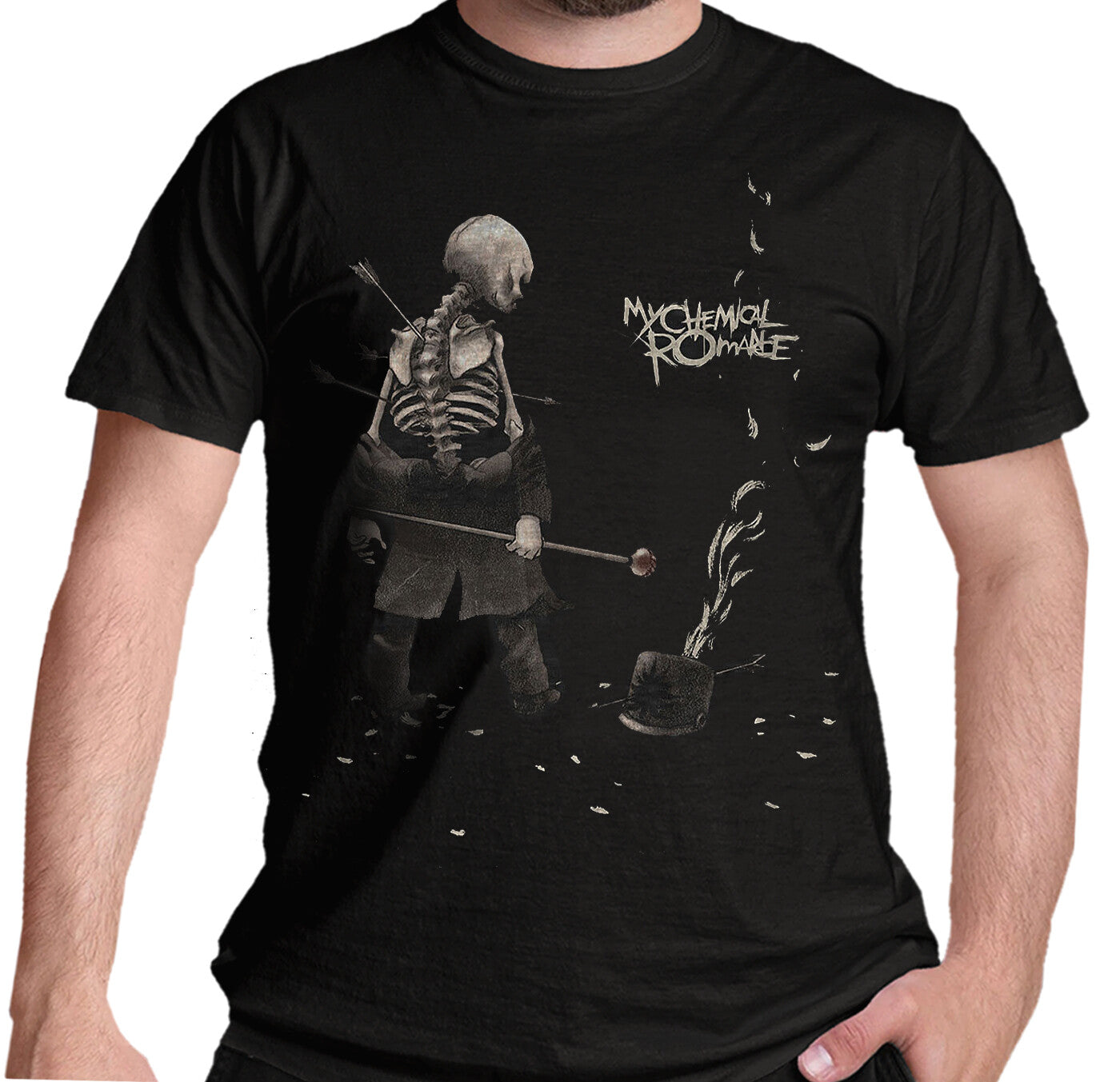 Official My Chemical Romance Shredded Black T-Shirt — Gerard Way The Black Parade Welcome to the Black Parade MCR
