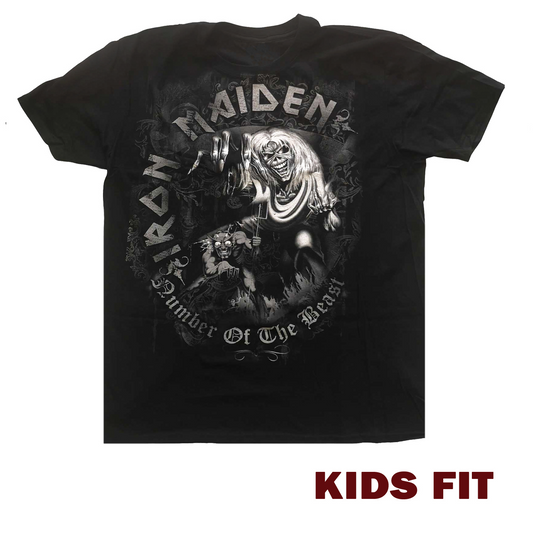 iron maiden number of the beast black official childrens t shirt