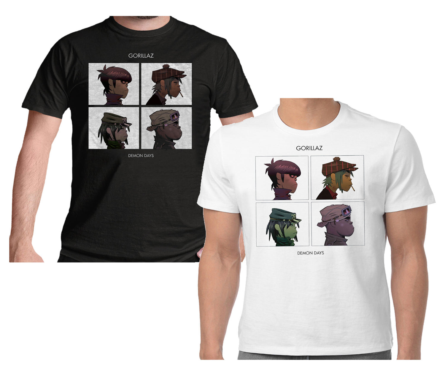 Official Gorillaz Demon days T shirt in black or white cotton