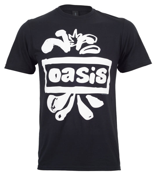 official Oasis T Shirt with white splat logo on the front
