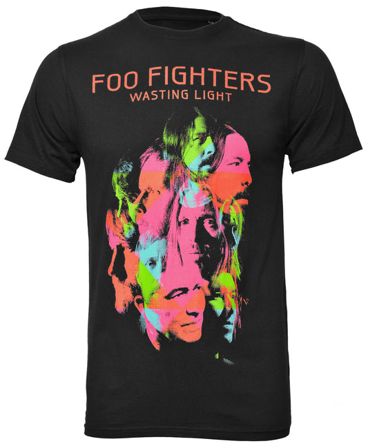 Black cotton shirt with Foo Fighters Wasting Light artwork on front