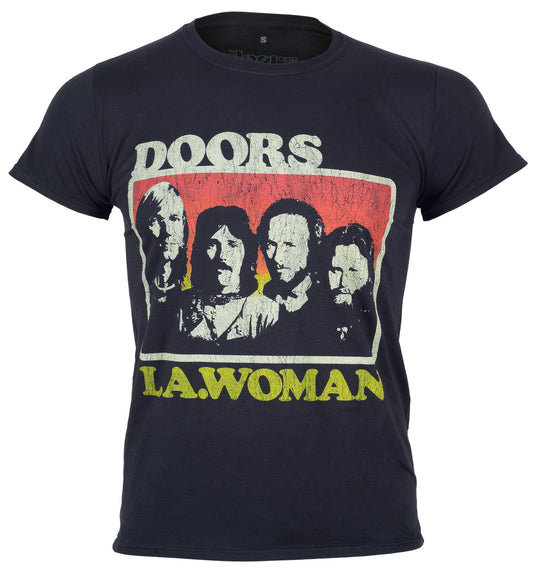 official black Doors t shirt with LA Woman and band members on the front