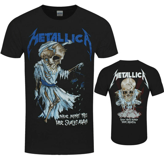 Official Metallica back t shirt with Doris graphic design front and back