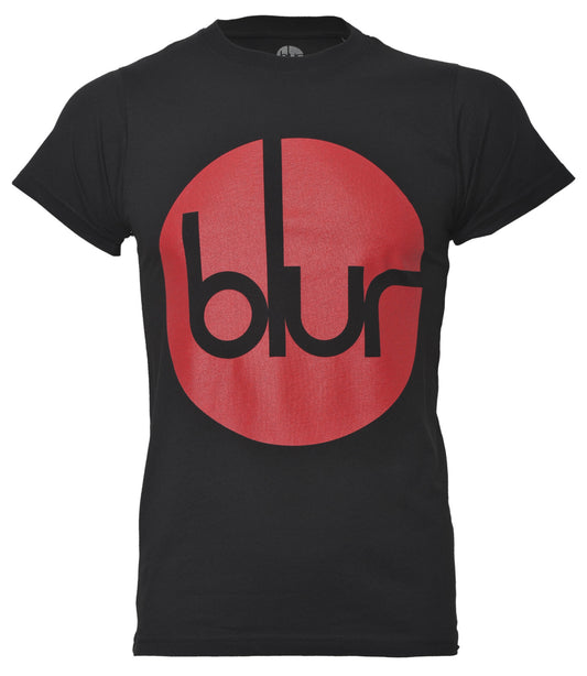 official black Blur t shirt with a red circle design Blur logo graphic on the front