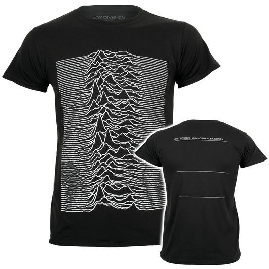 black official Joy Division t shirt Unknown Pleasures album art on the front and album name on the back