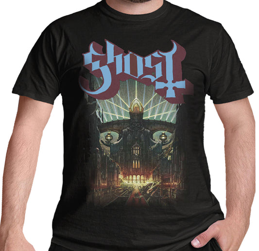 Ghost Meliora officially licensed T Shirt in black cotton