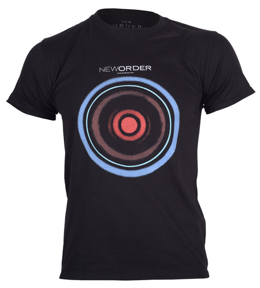 official black new order t shirt with New  Order blue monday design motif on the front