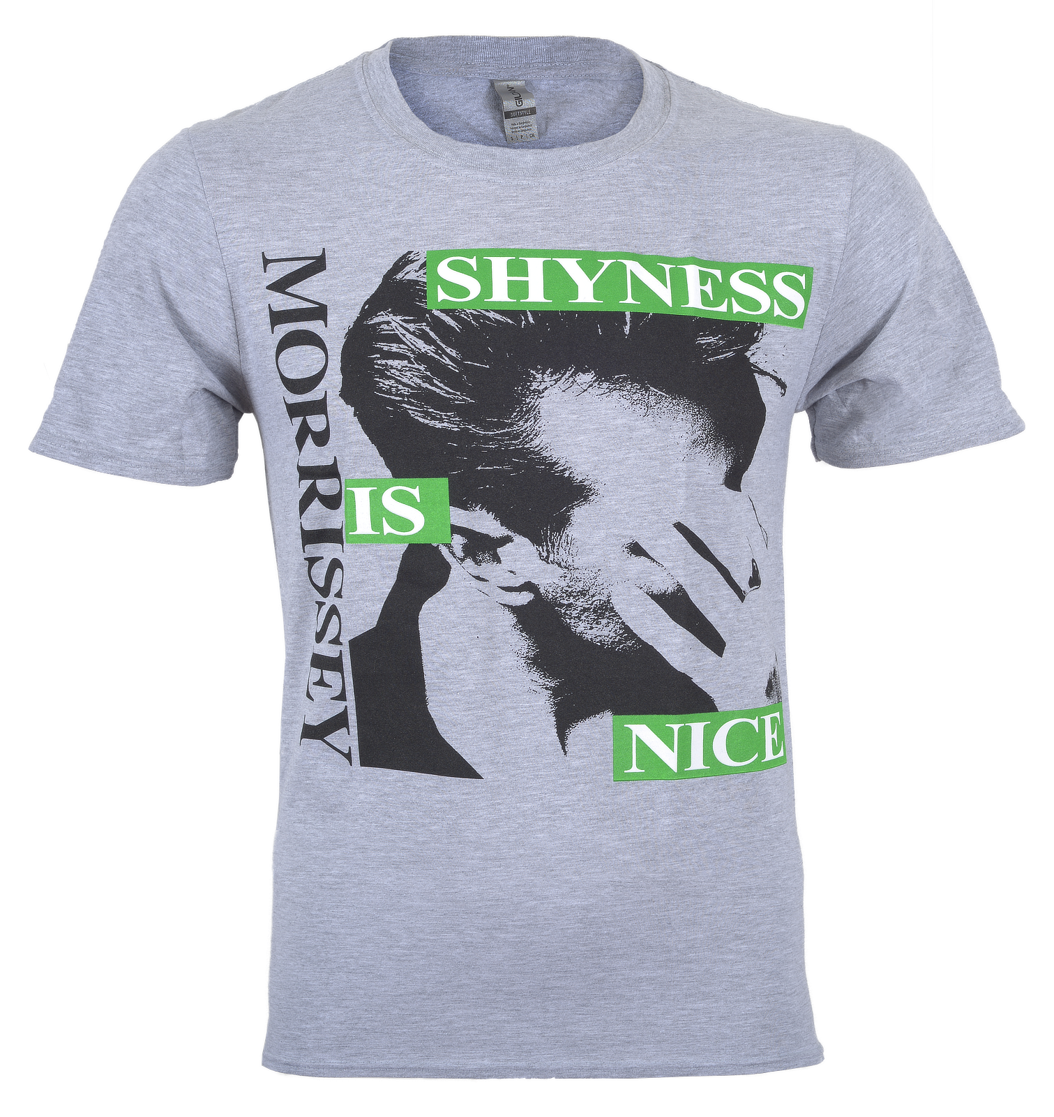 Official Grey Morrissey Shyness is nice t-shirt with graphic design and text on the front