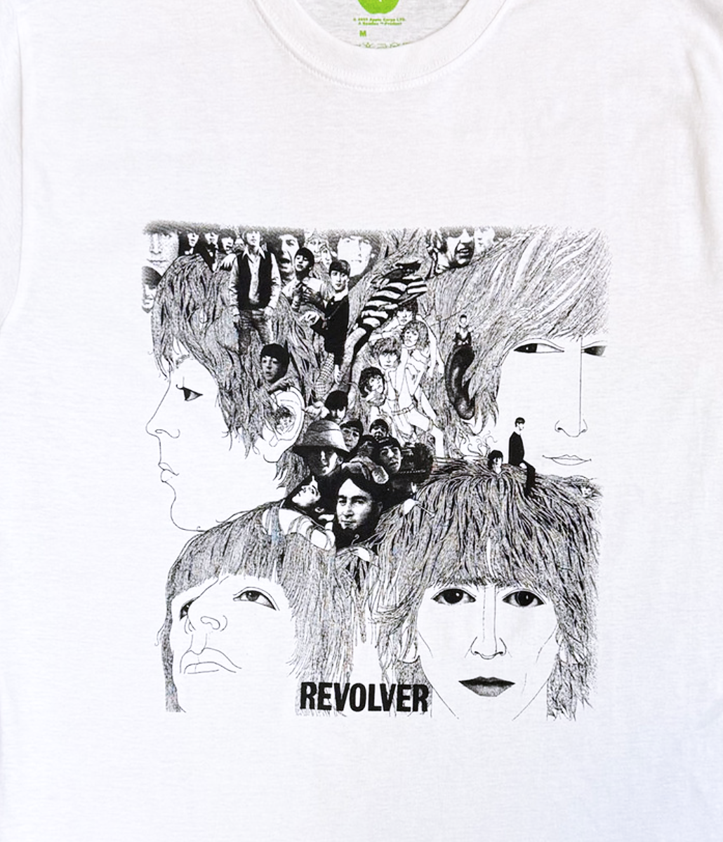 Official The Beatles Revolver Album Cover White T-Shirt