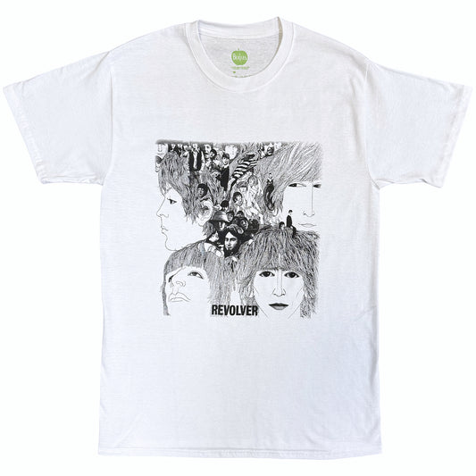 Official The Beatles Revolver Album Cover White T-Shirt