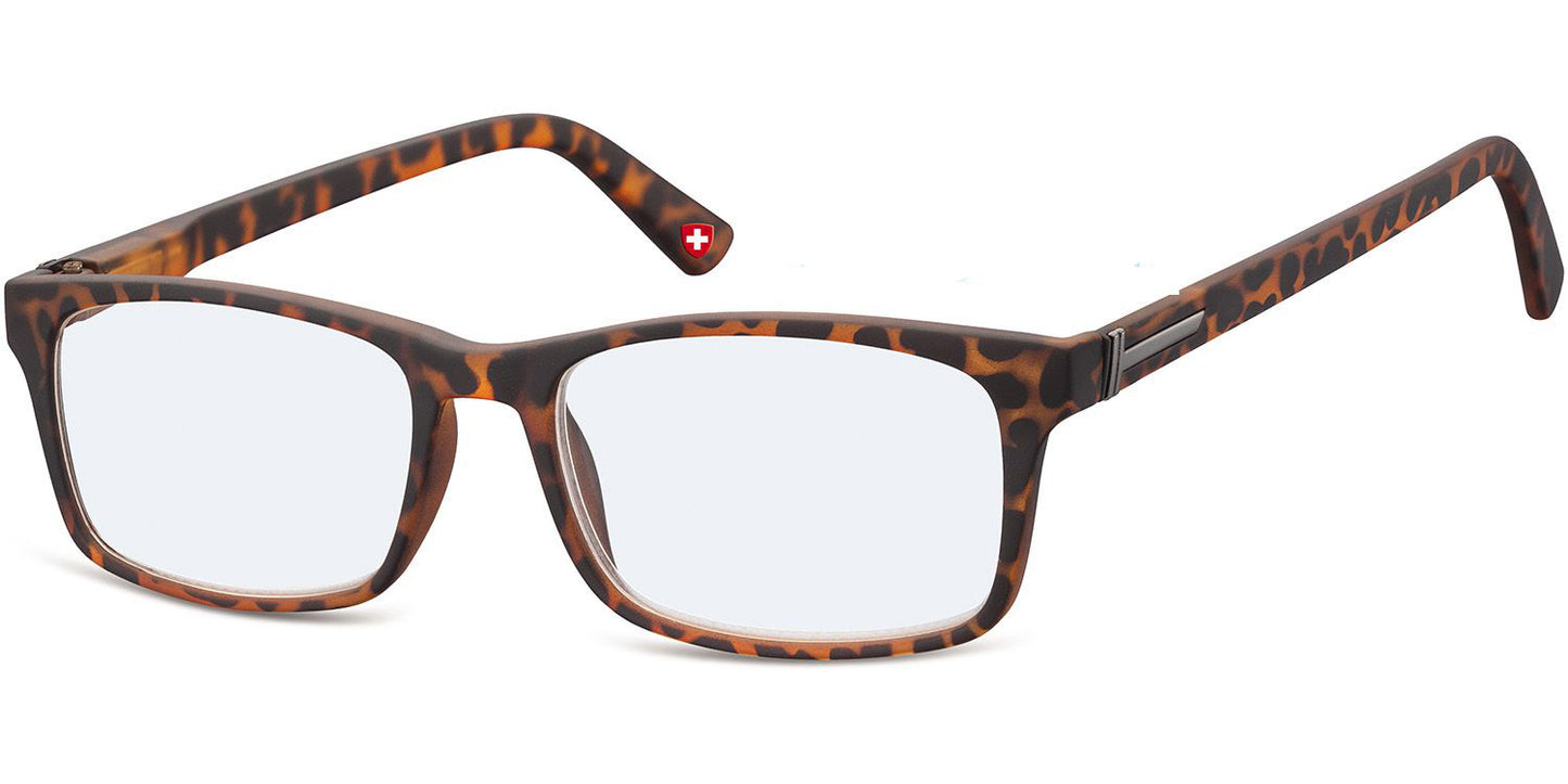 Reading Glasses Square Mens Womens Readers Eye Comfort Shield Pouch New