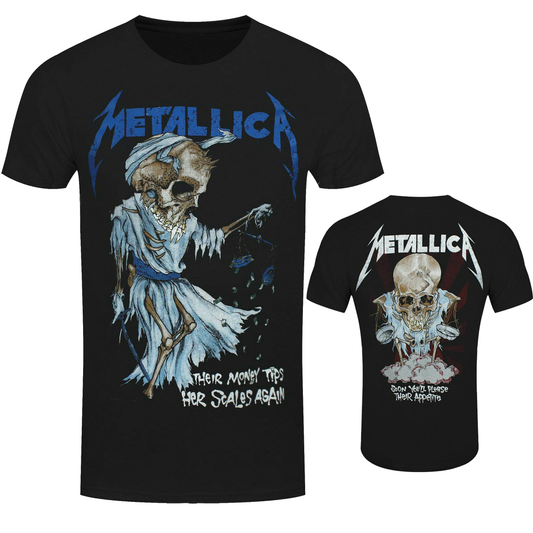 Official Metallica back t shirt with Doris graphic design front and back