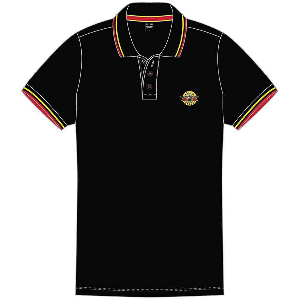 Official Guns N' Roses Classic Logo Polo Shirt Black