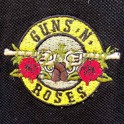 Official Guns N' Roses Classic Logo Polo Shirt Black