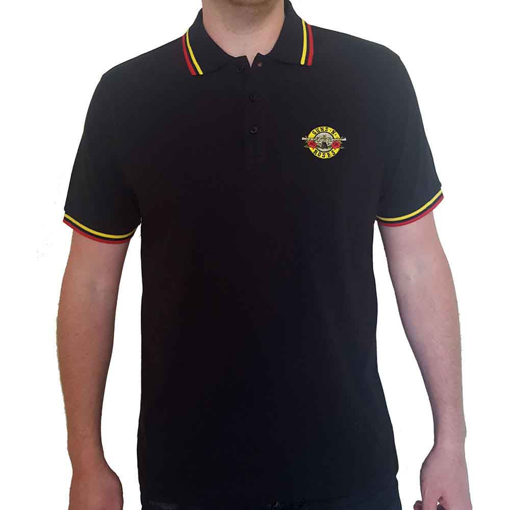 Official Guns N' Roses Classic Logo Polo Shirt Black