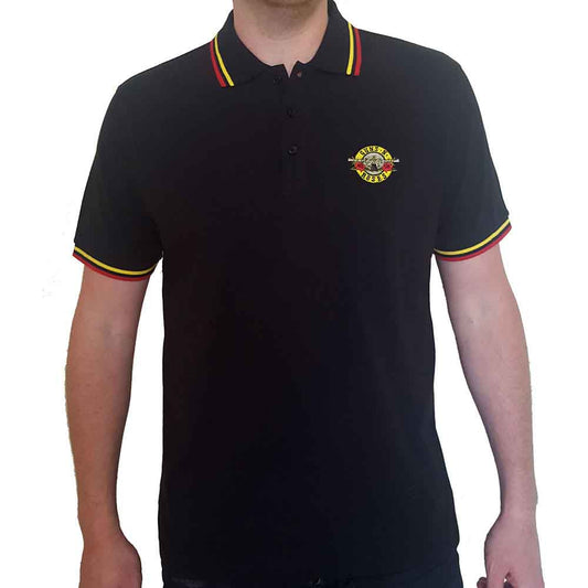 Official Guns N' Roses Classic Logo Polo Shirt Black