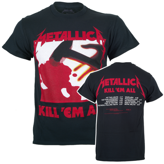 Official Metallica Kill Em All Tracks T-Shirt Black