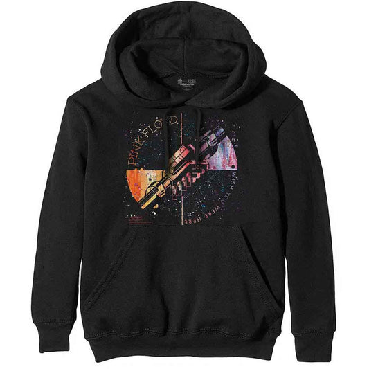 Official Pink Floyd Machine Greeting Hoodie in black on a white background