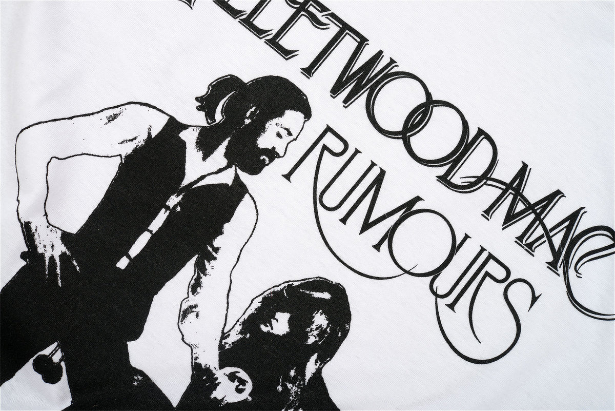 Official Fleetwood Mac Rumours T Shirt White Album Logo Art Rock New S to 5XL