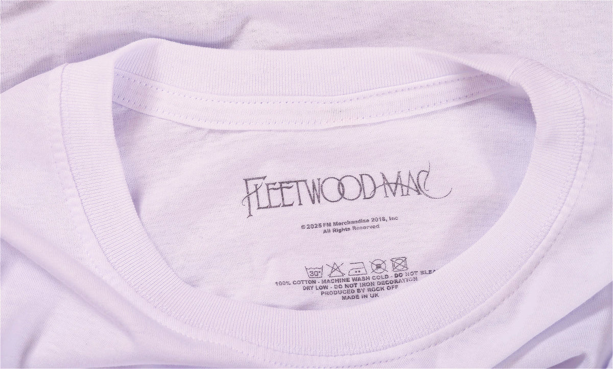 Official Fleetwood Mac Rumours T Shirt White Album Logo Art Rock New S to 5XL