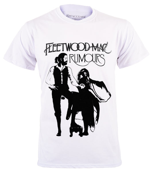 Official Fleetwood Mac Rumours T Shirt White Album Logo Art Rock New S to 5XL