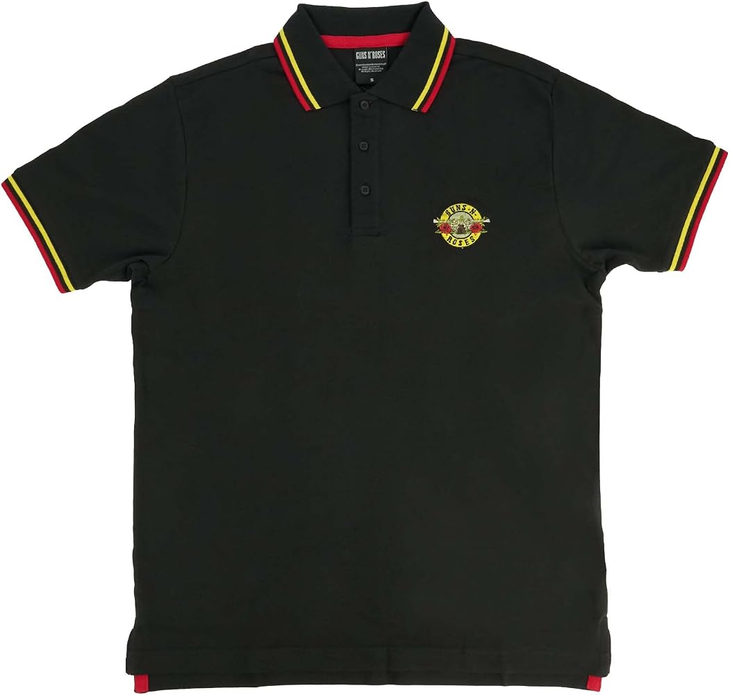 Official Guns N' Roses Classic Logo Polo Shirt Black