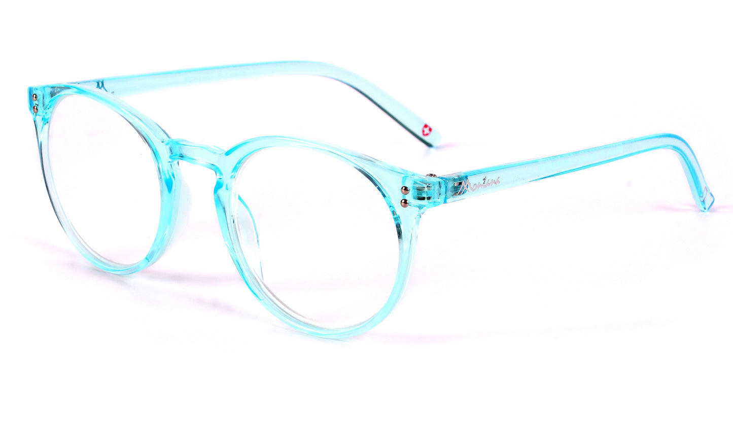 Round Reading Glasses Montana Designer Crystal Readers and Pouch New HMR55