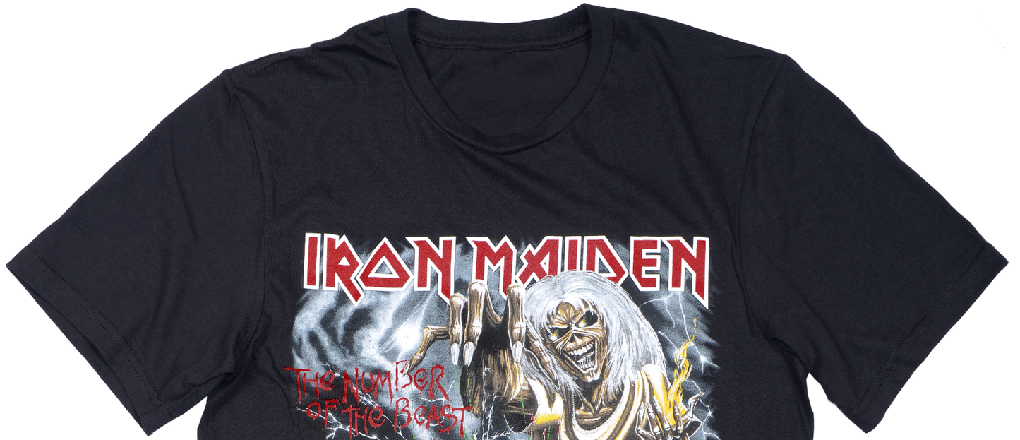 Official Iron Maiden Number of the Beast T-Shirt Black