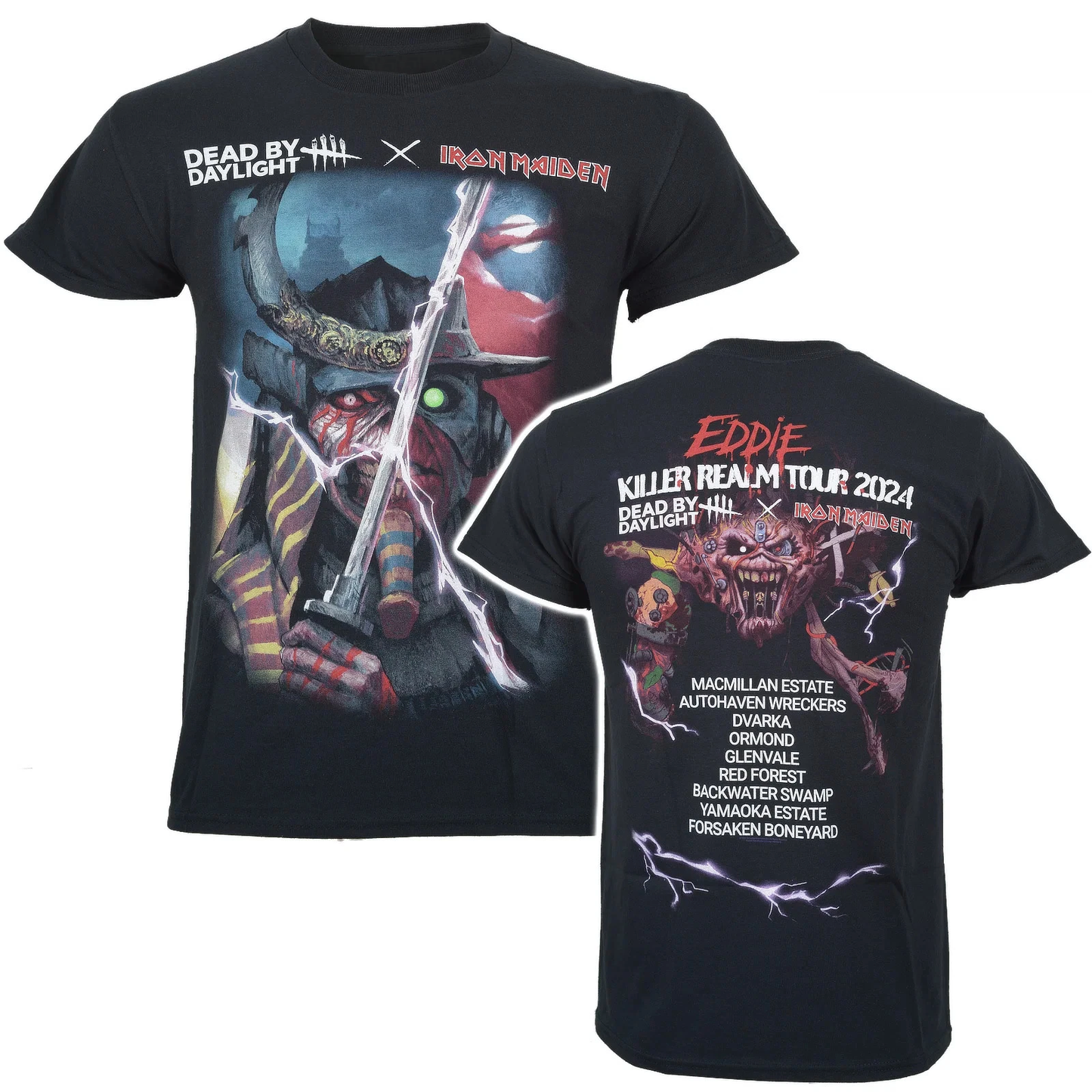 Official Iron Maiden T-Shirt Dead By Daylight Killer Realm Black