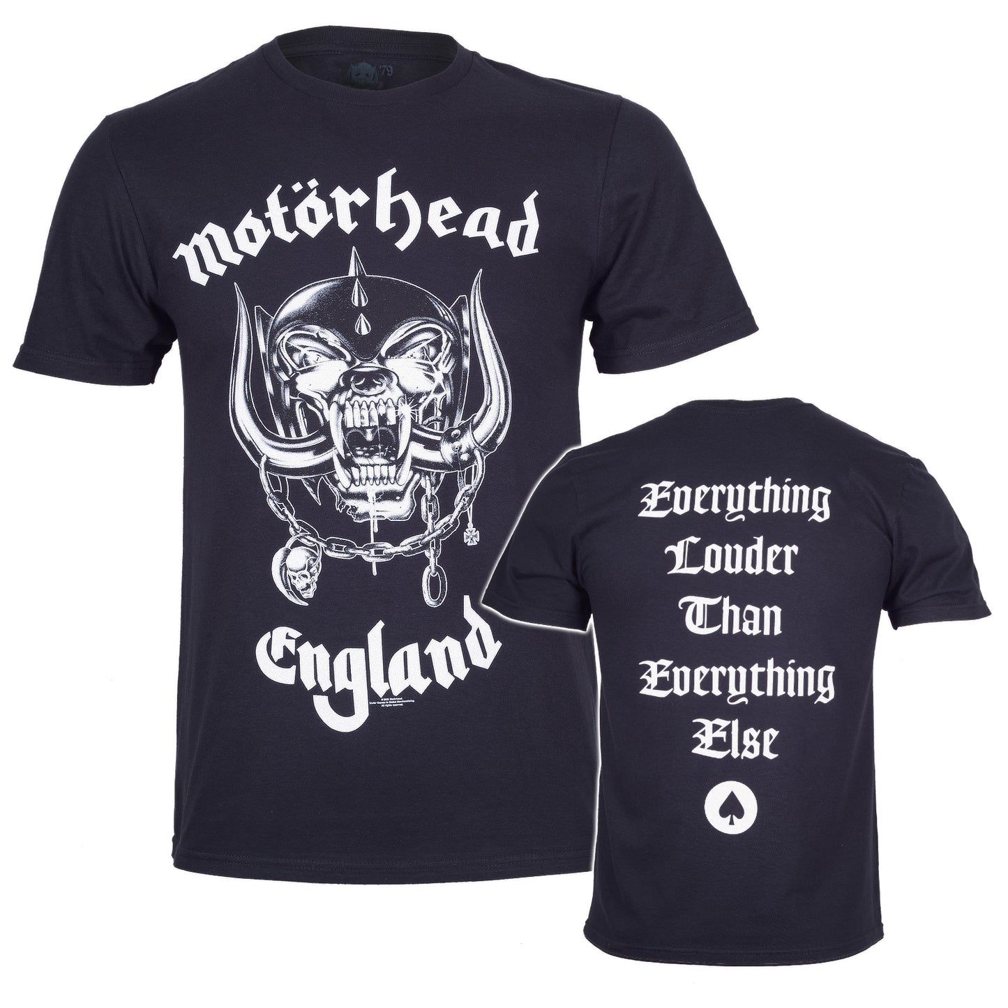 Official Motörhead T-Shirt England Everything Louder Black