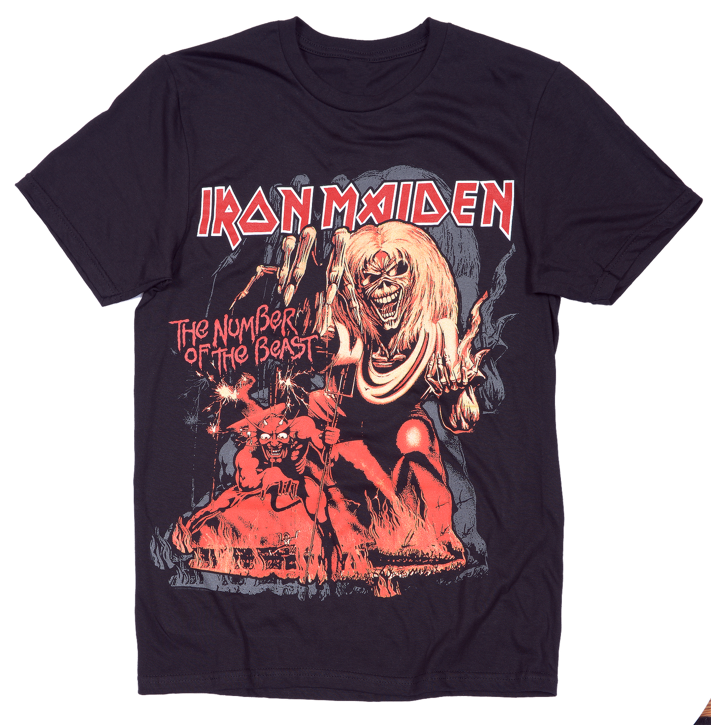 Official Iron Maiden T Shirt Number Of The Beast Graphic New Black S M L XL XXL