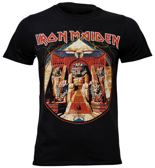 officlal black iron maiden powerslave album cover artwork on the front