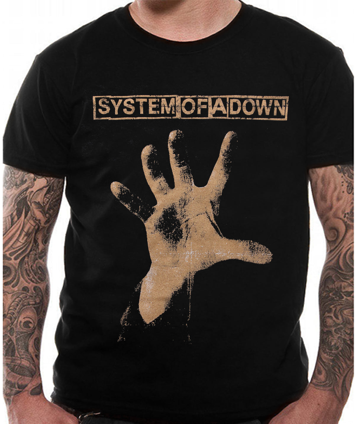 Official System of a Down T-Shirt Vintage Hand Black